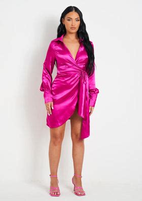 mira lime|Mira Lime Satin Tie Waist Wrap Plunge Midi Dress